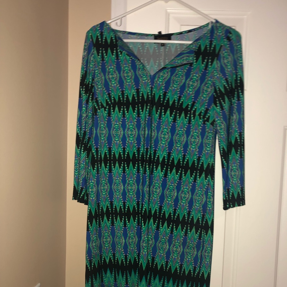Adorable multi colored dress stretchy fit